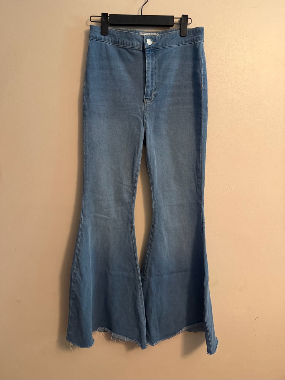 Free People Light Blue High-Rise Flare Jeans